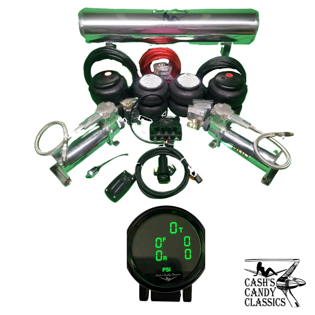 CCC Air Ride Kit with Digital Gauge – Universal Fit