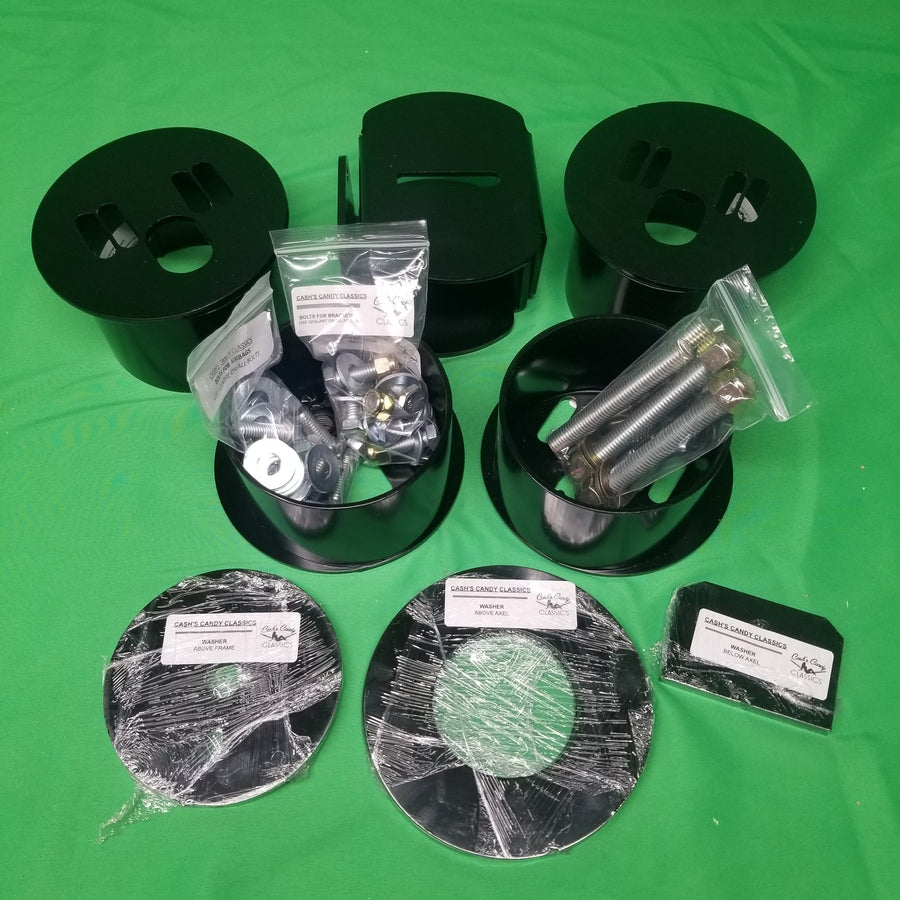 1965-1969 Cadillac Front & Rear Air Bag Cups – Powder Coated