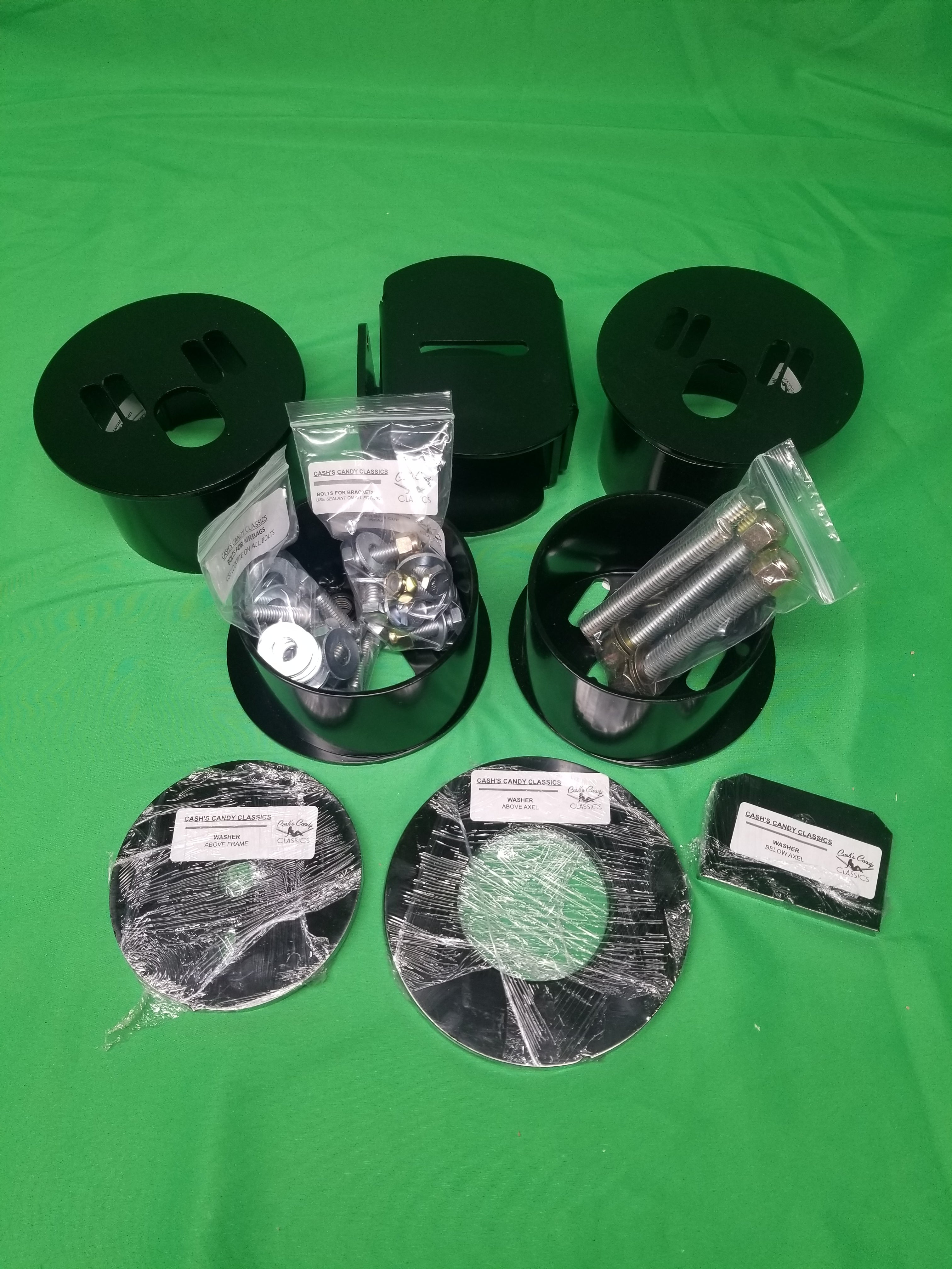 1970-1975 Cadillac Front & Rear Air Bag Cups – Powder Coated