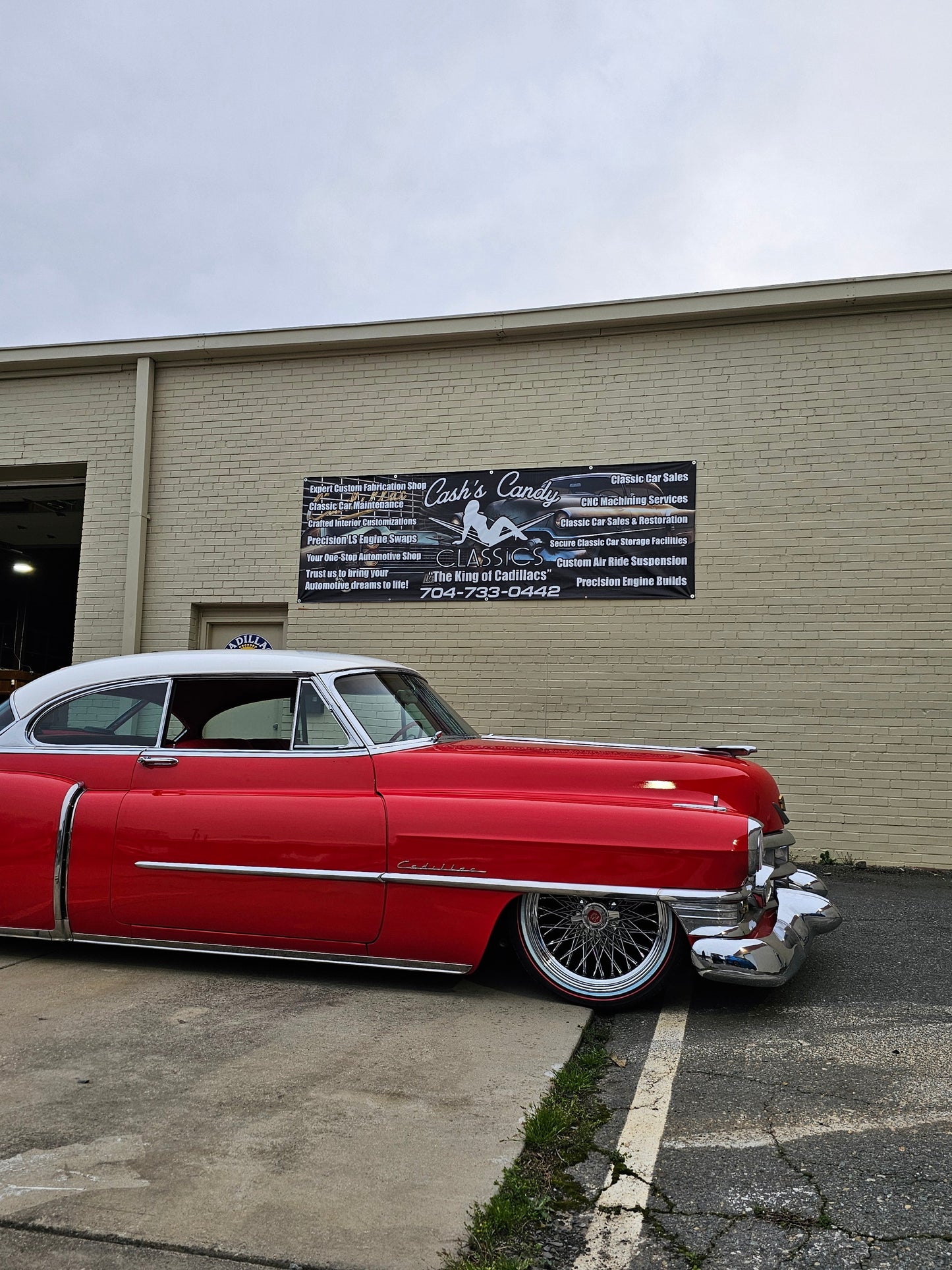1939-1957 cadillac front shock relocation