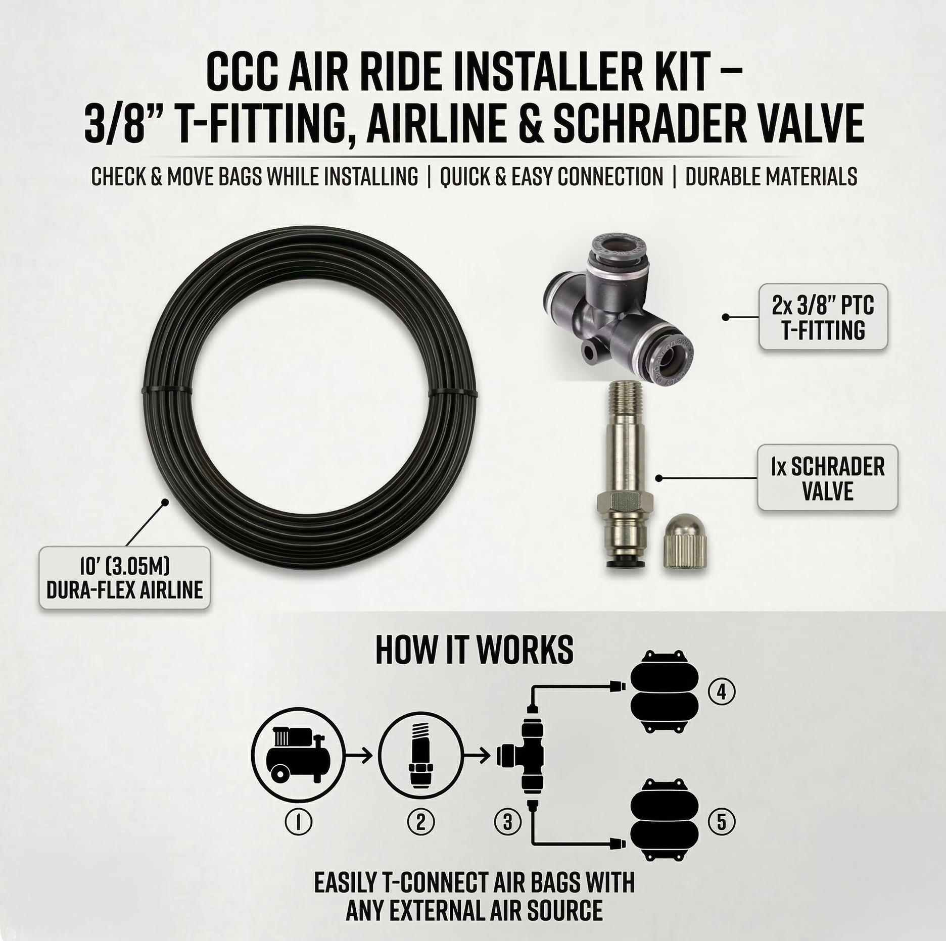 CCC Air Ride Installer Kit – 3/8